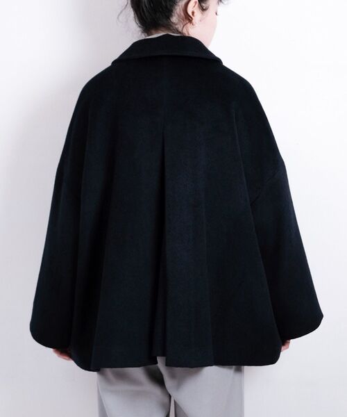 NIMES（ニーム）の「ウールフレアコート（ステンカラーコート・レディース・ネイビー/グレー・F）」の19枚目の写真