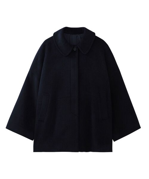 NIMES（ニーム）の「ウールフレアコート（ステンカラーコート・レディース・ネイビー/グレー・F）」の18枚目の写真