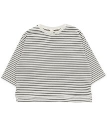 apres les cours | WEB限定 サイドスリットボーダーTシャツ(Tシャツ/カットソー)