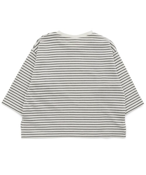 apres les cours（アプレレクール）の「/WEB限定 サイドスリットボーダーTシャツ（Tシャツ/カットソー・キッズ・ピンク/イエロー/ミント/チャコール・90/100/110/120/80/130）」の7枚目の写真