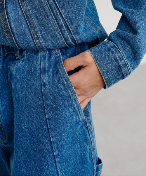 CPCM（シーピーシーエム）の「タックデニムペインターパンツ（デニムパンツ・メンズ・ブルー/サックスブルー・MEDIUM/LARGE）」の3枚目の写真