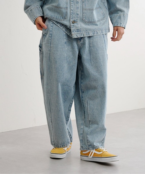 CPCM（シーピーシーエム）の「タックデニムペインターパンツ（デニムパンツ・メンズ・ブルー/サックスブルー・MEDIUM/LARGE）」の14枚目の写真