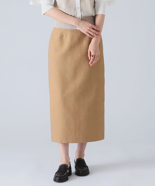 EFFE BEAMS（エッフェビームス）の「EFFE BEAMS / ブライトリネン スカート（スカート・レディース・ブラウン系その他3・38/36）」の4枚目の写真