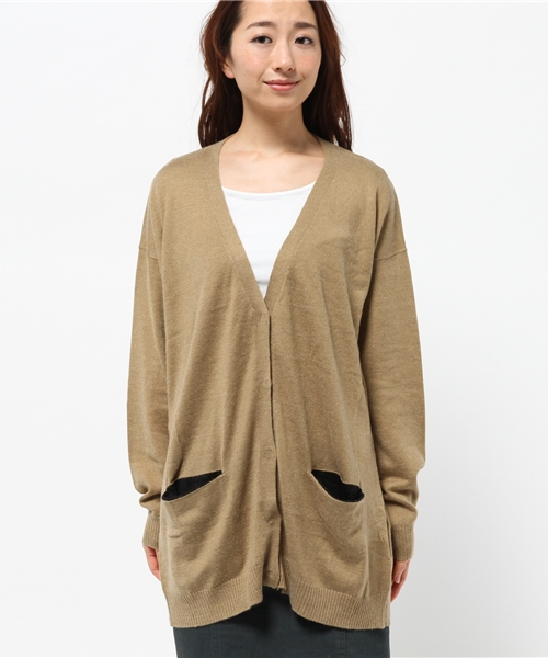 OUTLET(アウトレット)の「【robbem】ソフトアンゴラカーディガン(カーディガン/ボレロ・レディース・ホワイト/キャメル・FREE)」の13枚目の写真