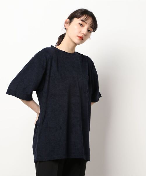 ARCHIVER(アーカイバ)の「【Bl】半袖ポケットTシャツ パイル素材(Tシャツ/カットソー・レディース・アイボリー/ブラック/ネイビー/ピンク/イエロー/ベージュ・LARGE/MEDIUM)」の15枚目の写真