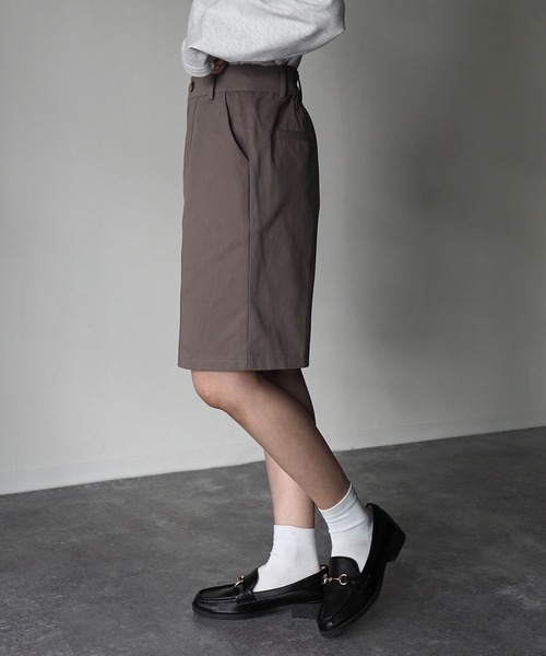 Riberry（リベリー）の「センターシームツイルハーフパンツ（その他パンツ・レディース・アイボリー/モカ・MEDIUM）」の5枚目の写真