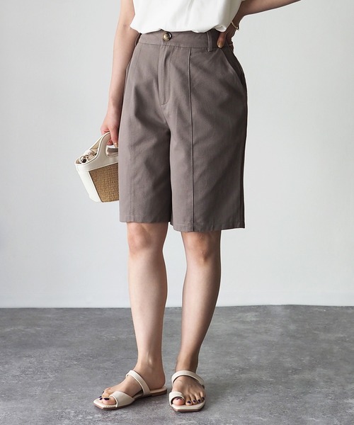 Riberry（リベリー）の「センターシームツイルハーフパンツ（その他パンツ・レディース・アイボリー/モカ・MEDIUM）」の15枚目の写真