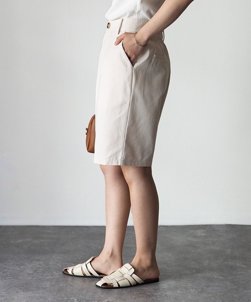 Riberry（リベリー）の「センターシームツイルハーフパンツ（その他パンツ・レディース・アイボリー/モカ・MEDIUM）」の20枚目の写真