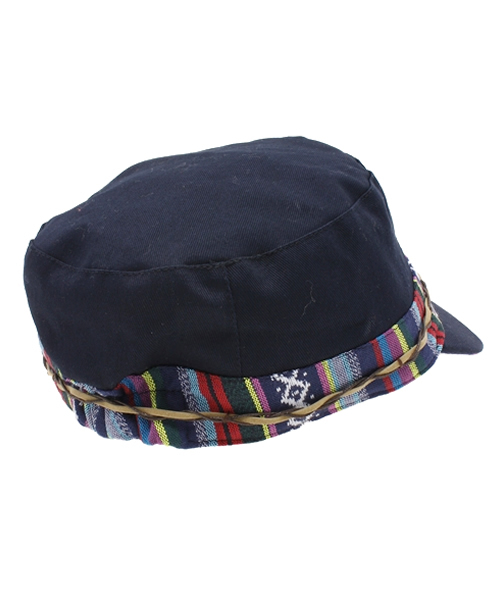 チチカカ（チチカカ）の「コンチョ付きエスニテープワークキャップ（キャップ・レディース・ベージュ/ネイビー/ブラック・FREE）」の7枚目の写真