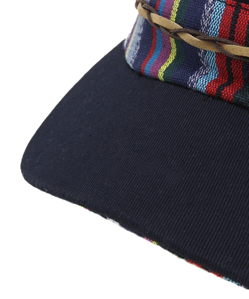 チチカカ（チチカカ）の「コンチョ付きエスニテープワークキャップ（キャップ・レディース・ベージュ/ネイビー/ブラック・FREE）」の9枚目の写真