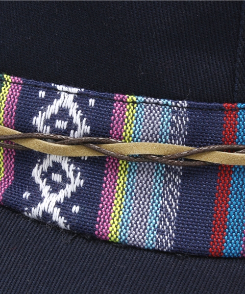 チチカカ（チチカカ）の「コンチョ付きエスニテープワークキャップ（キャップ・レディース・ベージュ/ネイビー/ブラック・FREE）」の12枚目の写真