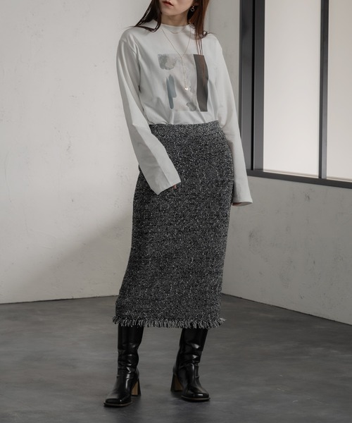 Ezick(エジック)の「プリントTOPS(Tシャツ/カットソー・レディース・ブラック/ホワイト・FREE)」の11枚目の写真