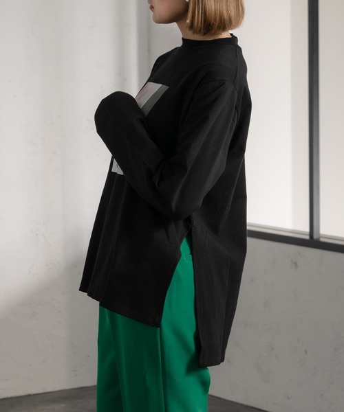 Ezick(エジック)の「プリントTOPS(Tシャツ/カットソー・レディース・ブラック/ホワイト・FREE)」の4枚目の写真