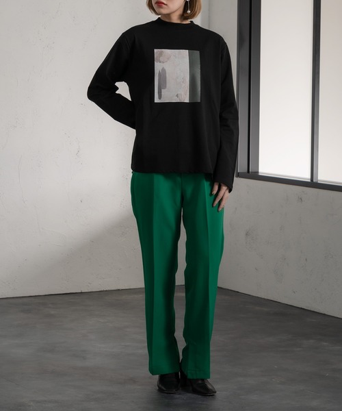 Ezick(エジック)の「プリントTOPS(Tシャツ/カットソー・レディース・ブラック/ホワイト・FREE)」の5枚目の写真