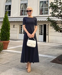 JENNE（ジェンヌ）の「ニットドッキングバイカラーワンピース