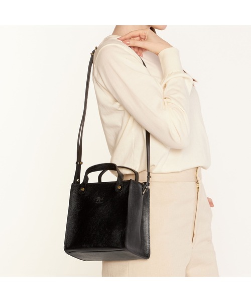 IL BISONTE(イルビゾンテ)の「IL BISONTE / ORIGINAL LEATHER / ハンドバッグ(ハンドバッグ・レディース・ブラック/ナチュラル/ライトブラウン/ダークブラウン/グレー/オリーブ/グリーン/ネイビー・FREE)」の13枚目の写真