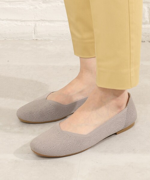 SHOO・LA・RUE（シューラルー）の「◆洗えて履きやすい！ニットスクエアパンプス（その他シューズ・レディース・ブラック/ライトグリーン/サンドベージュ/ベビーピンク・35/45/25）」の12枚目の写真