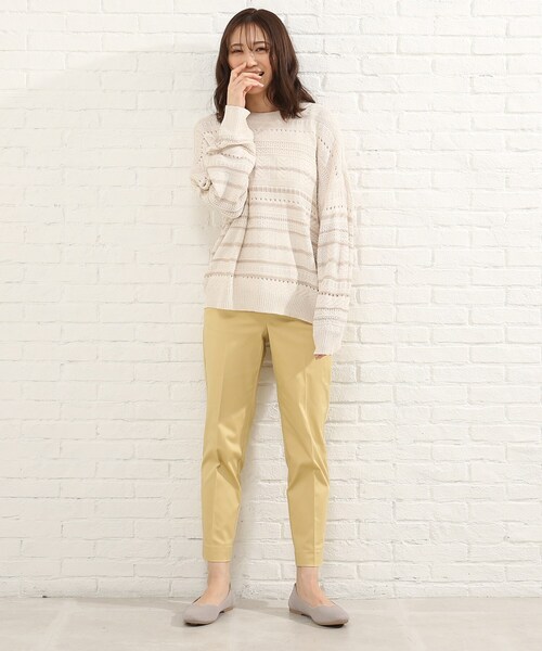 SHOO・LA・RUE（シューラルー）の「◆洗えて履きやすい！ニットスクエアパンプス（その他シューズ・レディース・ブラック/ライトグリーン/サンドベージュ/ベビーピンク・35/45/25）」の14枚目の写真