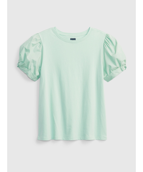GAP(ギャップ)の「パフスリーブ Tシャツ(Tシャツ/カットソー・レディース・アクア/ホワイト/ブラック・S/M/XL/XS/L/XXS)」の8枚目の写真