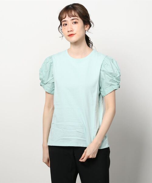 GAP(ギャップ)の「パフスリーブ Tシャツ(Tシャツ/カットソー・レディース・アクア/ホワイト/ブラック・S/M/XL/XS/L/XXS)」の5枚目の写真