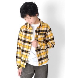 チェック長袖シャツ