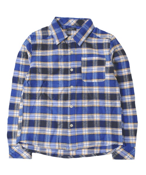 GLAZOS（グラソス）の「チェック長袖シャツ（シャツ/ブラウス・キッズ・レッド/イエロー/グリーン/ブルー・130cm/140cm/150cm/160cm/170cm）」の4枚目の写真