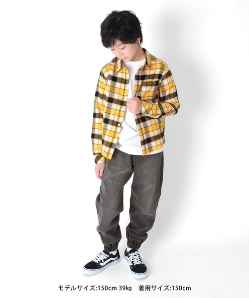 GLAZOS（グラソス）の「チェック長袖シャツ（シャツ/ブラウス・キッズ・レッド/イエロー/グリーン/ブルー・130cm/140cm/150cm/160cm/170cm）」の10枚目の写真