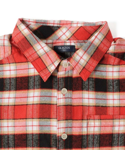 GLAZOS（グラソス）の「チェック長袖シャツ（シャツ/ブラウス・キッズ・レッド/イエロー/グリーン/ブルー・130cm/140cm/150cm/160cm/170cm）」の12枚目の写真