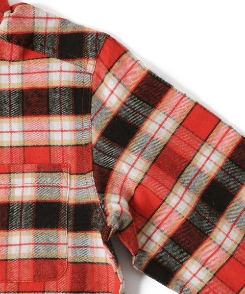 GLAZOS（グラソス）の「チェック長袖シャツ（シャツ/ブラウス・キッズ・レッド/イエロー/グリーン/ブルー・130cm/140cm/150cm/160cm/170cm）」の9枚目の写真