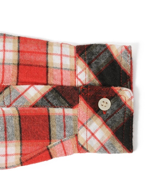 GLAZOS（グラソス）の「チェック長袖シャツ（シャツ/ブラウス・キッズ・レッド/イエロー/グリーン/ブルー・130cm/140cm/150cm/160cm/170cm）」の18枚目の写真