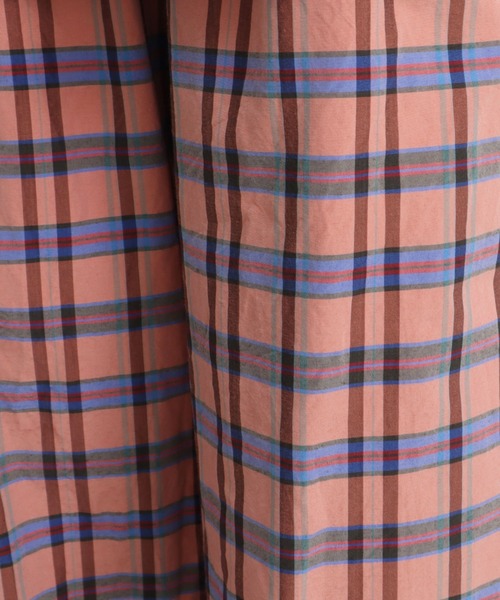 yuni(ユニ )の「コットンキュプラ check cropped wide pants(その他パンツ・レディース・ブラウン/ピンク・FREE)」の12枚目の写真