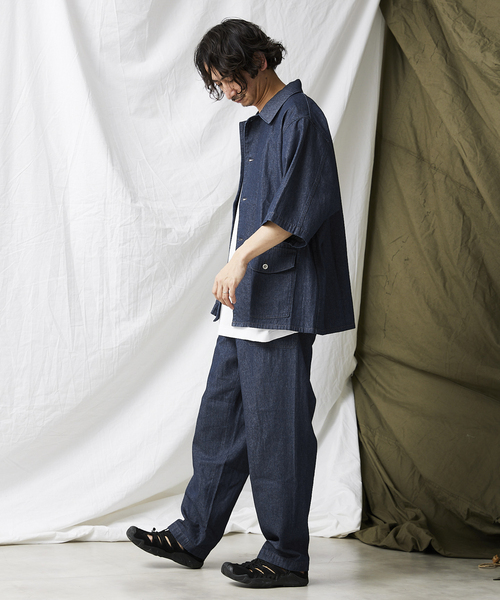 JOURNAL STANDARD relume(ジャーナルスタンダード レリューム)の「【ARMY TWILL / アーミーツイル】別注 Denim ユーティリティーシャツ(シャツ/ブラウス・メンズ・グリーン/ブルー/ネイビー・LARGE/MEDIUM)」の8枚目の写真