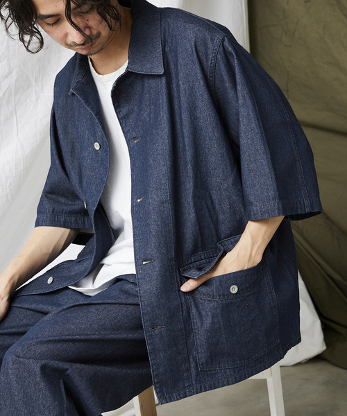 JOURNAL STANDARD relume(ジャーナルスタンダード レリューム)の「【ARMY TWILL / アーミーツイル】別注 Denim ユーティリティーシャツ(シャツ/ブラウス・メンズ・グリーン/ブルー/ネイビー・LARGE/MEDIUM)」の13枚目の写真
