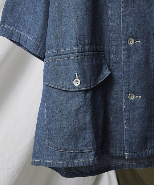 JOURNAL STANDARD relume(ジャーナルスタンダード レリューム)の「【ARMY TWILL / アーミーツイル】別注 Denim ユーティリティーシャツ(シャツ/ブラウス・メンズ・グリーン/ブルー/ネイビー・LARGE/MEDIUM)」の16枚目の写真