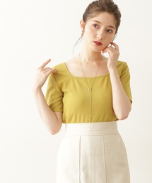 N.（N. Natural Beauty Basic） | ◆スクエアネックコンパクトＴシャツ(Tシャツ/カットソー)