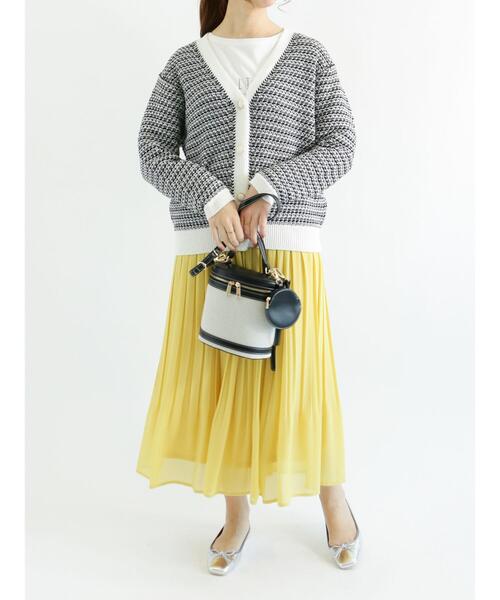 Te chichi(テチチ)の「配色Vネックカーディガン(カーディガン/ボレロ・レディース・ブラック/ベージュ/オフホワイト・フリ-)」の9枚目の写真