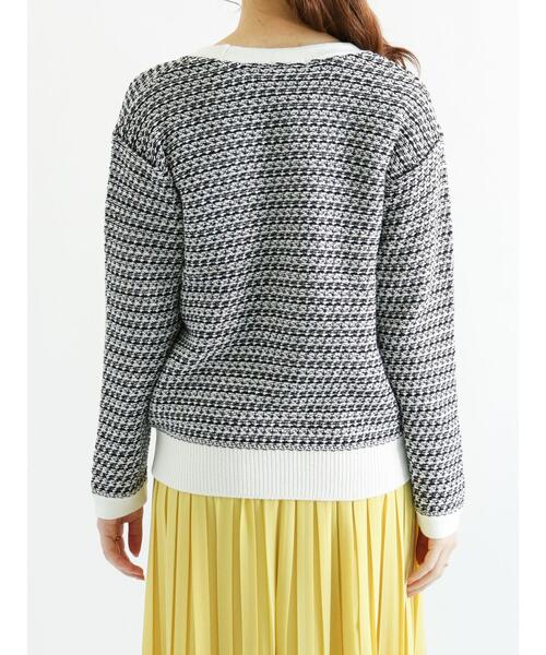 Te chichi(テチチ)の「配色Vネックカーディガン(カーディガン/ボレロ・レディース・ブラック/ベージュ/オフホワイト・フリ-)」の12枚目の写真