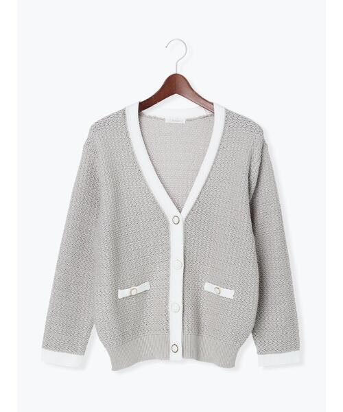 Te chichi(テチチ)の「配色Vネックカーディガン(カーディガン/ボレロ・レディース・ブラック/ベージュ/オフホワイト・フリ-)」の19枚目の写真