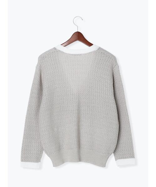 Te chichi(テチチ)の「配色Vネックカーディガン(カーディガン/ボレロ・レディース・ブラック/ベージュ/オフホワイト・フリ-)」の20枚目の写真