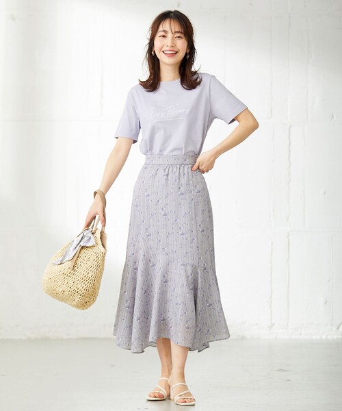 ANY SIS(エニィスィス)の「【洗える】Floretミスティプリント スカート(スカート・レディース・アイボリー系4/こしょう色系4/ライラック系4・2)」の4枚目の写真