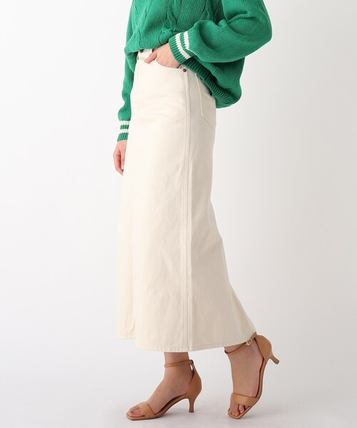 Wrangler（ラングラー）の「◆【Wrangler】別注 デニムフレアスカート（デニムスカート・レディース・オフホワイト/ブルー/レッド系1・02/01）」の13枚目の写真