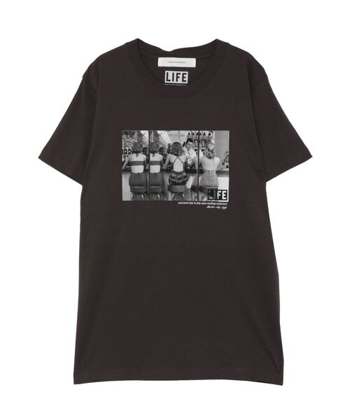LAGUNAMOON（ラグナムーン）の「【LIFE】femalephotoTシャツ（Tシャツ/カットソー・レディース・ホワイト/チャコールグレー・FREE）」の6枚目の写真