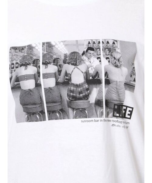 LAGUNAMOON（ラグナムーン）の「【LIFE】femalephotoTシャツ（Tシャツ/カットソー・レディース・ホワイト/チャコールグレー・FREE）」の10枚目の写真