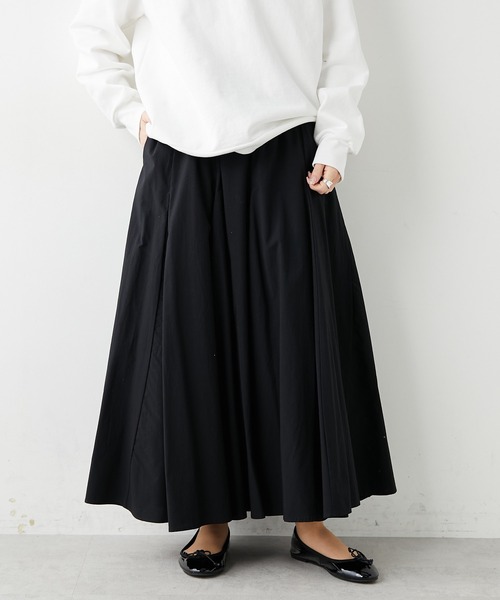 PUAL CE CIN(ピュアルセシン)の「コットンレーヨンスカート(スカート・レディース・ブラック/ベージュ/ナチュラル・FREE)」の2枚目の写真