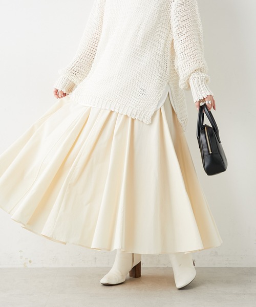 PUAL CE CIN(ピュアルセシン)の「コットンレーヨンスカート(スカート・レディース・ブラック/ベージュ/ナチュラル・FREE)」の15枚目の写真