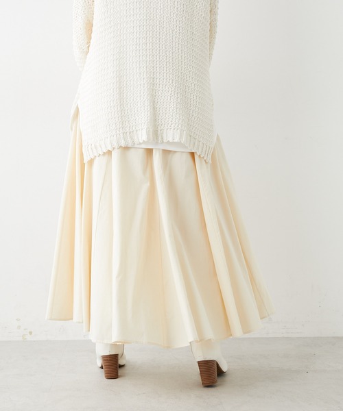 PUAL CE CIN(ピュアルセシン)の「コットンレーヨンスカート(スカート・レディース・ブラック/ベージュ/ナチュラル・FREE)」の12枚目の写真