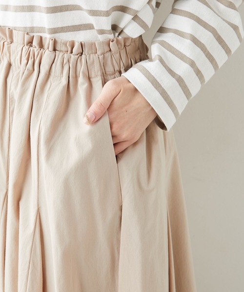 PUAL CE CIN(ピュアルセシン)の「コットンレーヨンスカート(スカート・レディース・ブラック/ベージュ/ナチュラル・FREE)」の14枚目の写真