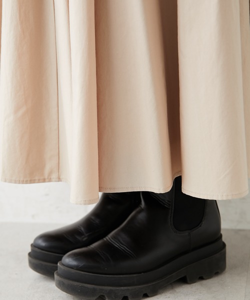 PUAL CE CIN(ピュアルセシン)の「コットンレーヨンスカート(スカート・レディース・ブラック/ベージュ/ナチュラル・FREE)」の8枚目の写真