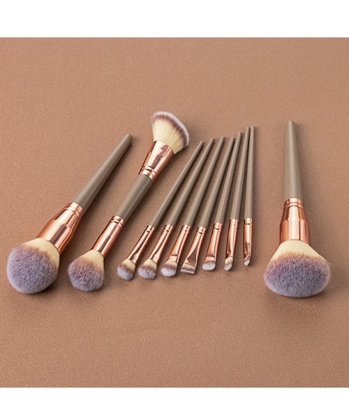 LAC-VERT（ラック・ヴェール）の「ポーチ付きメイクブラシセット【10本】（メイクブラシ・レディース・ブラック/グレー・FREE）」の8枚目の写真