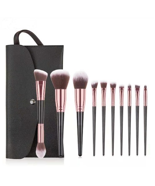 LAC-VERT（ラック・ヴェール）の「ポーチ付きメイクブラシセット【10本】（メイクブラシ・レディース・ブラック/グレー・FREE）」の14枚目の写真